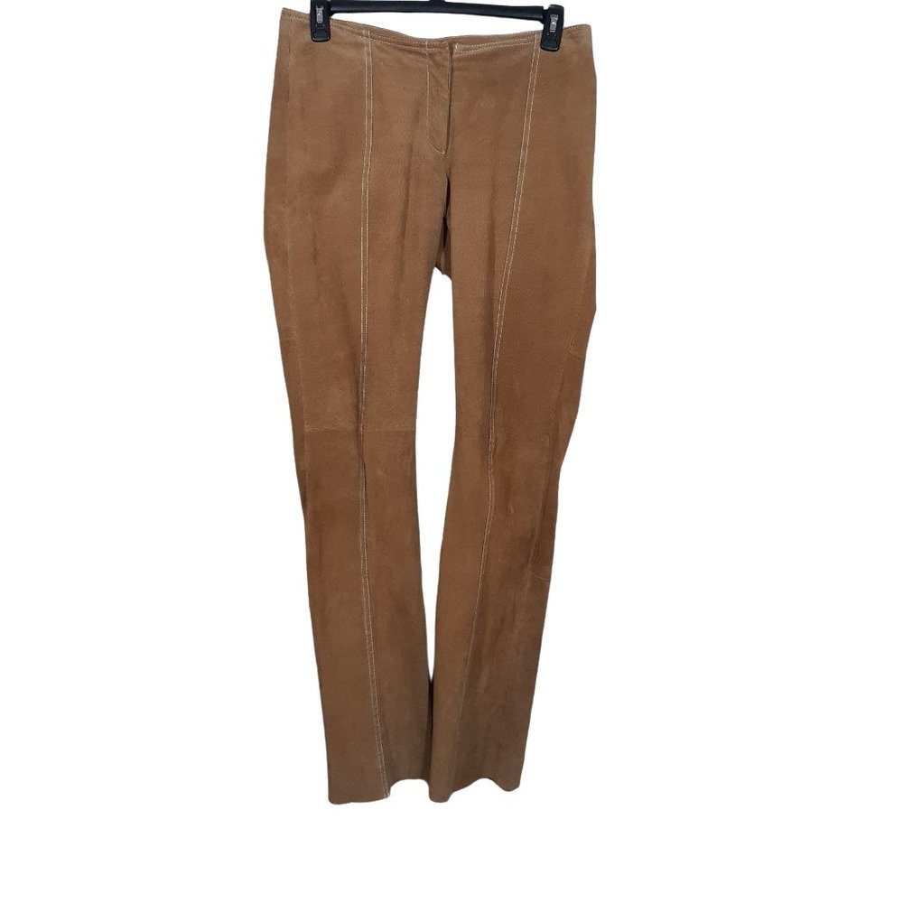Wilson's Leather Maxima Western Tan Suede Bootcut Pants Size 10